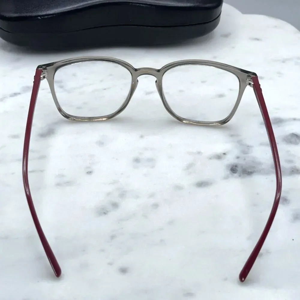 Ray Ban RB 7185 8083 Polished Transparent Grey Eyeglasses Frames Only 52-18-145